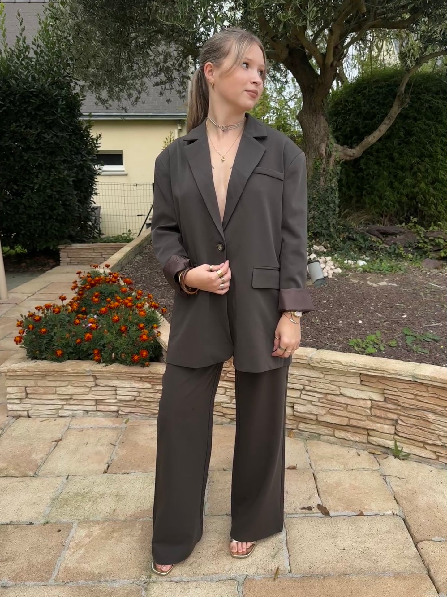 Blazer croisé choco