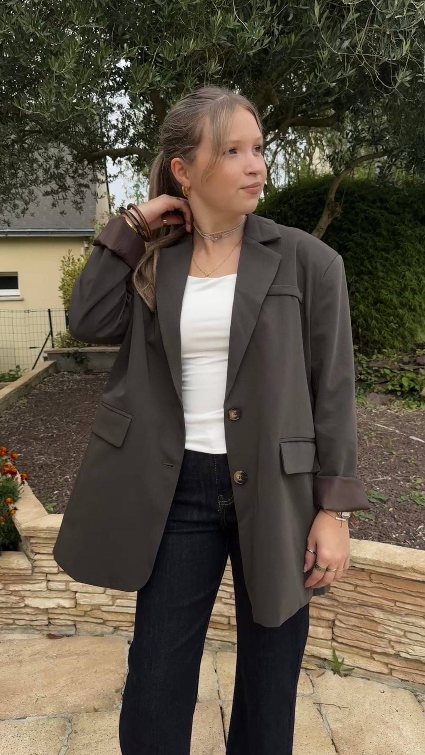 Blazer croisé choco