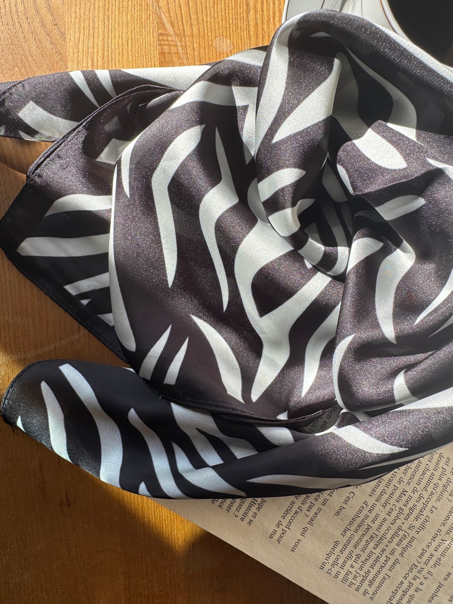 Foulard soie zébré