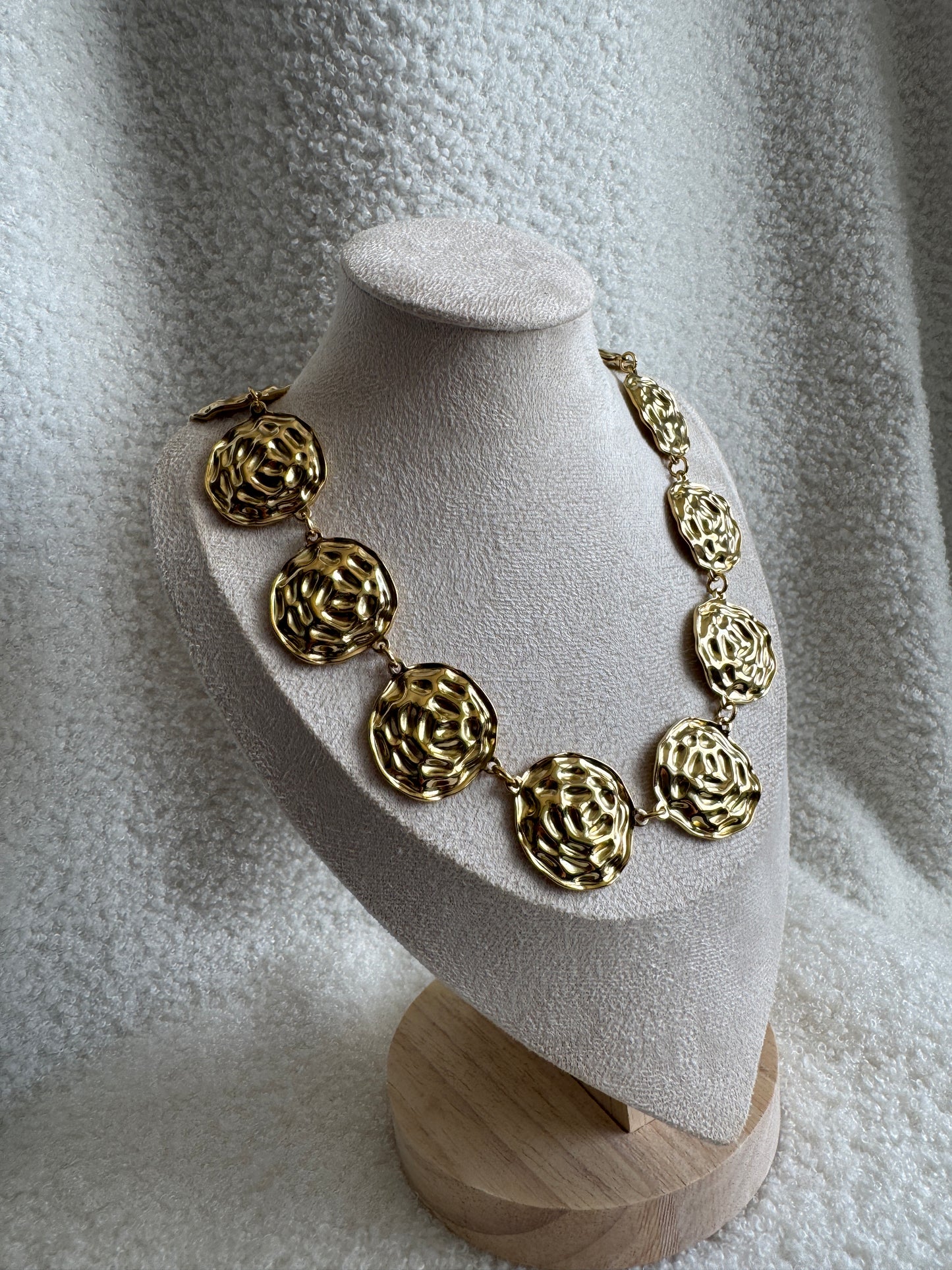 Collier charms ronds acier inoxydable