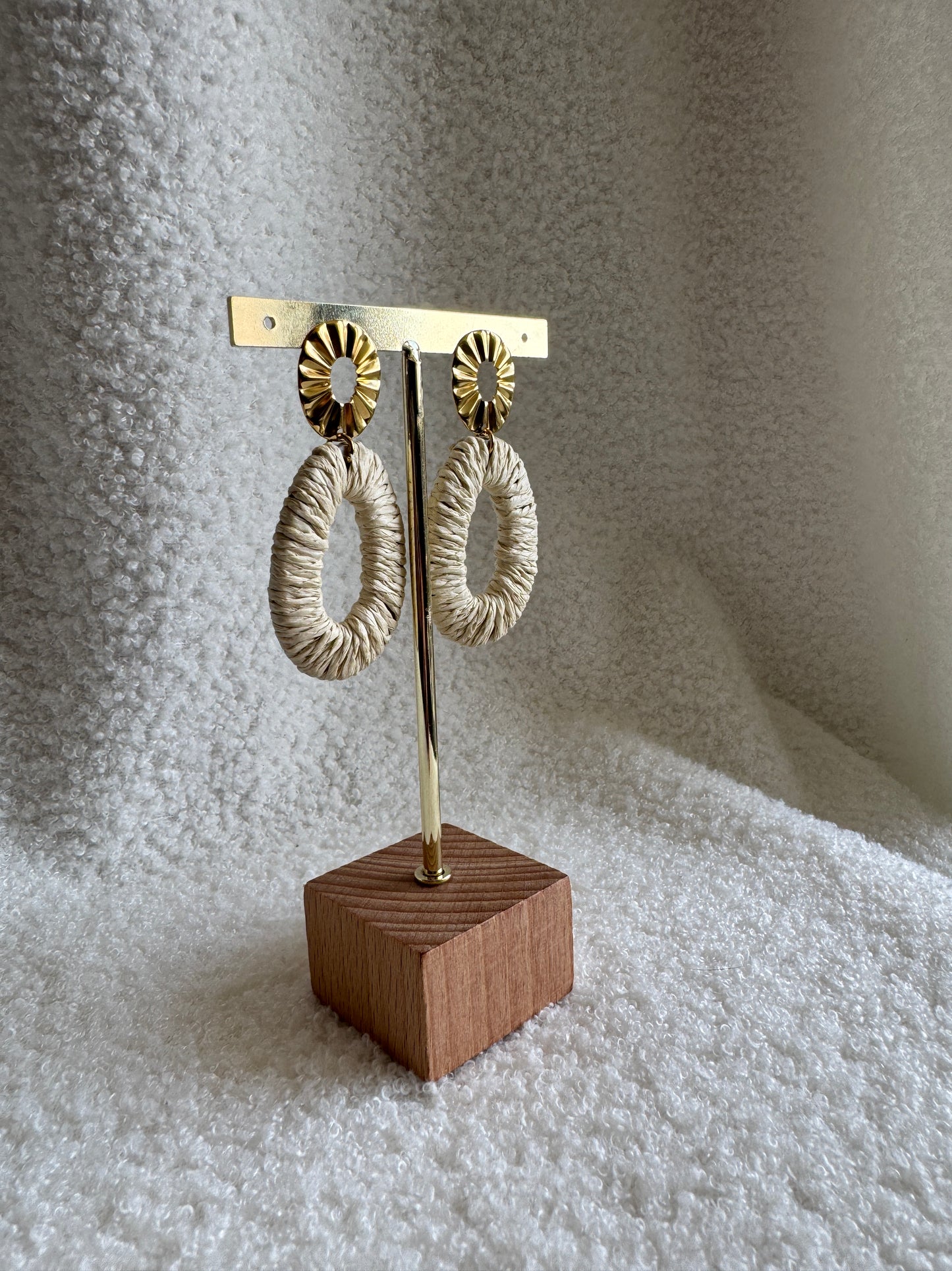 Boucles d'oreilles osier acier inoxydable