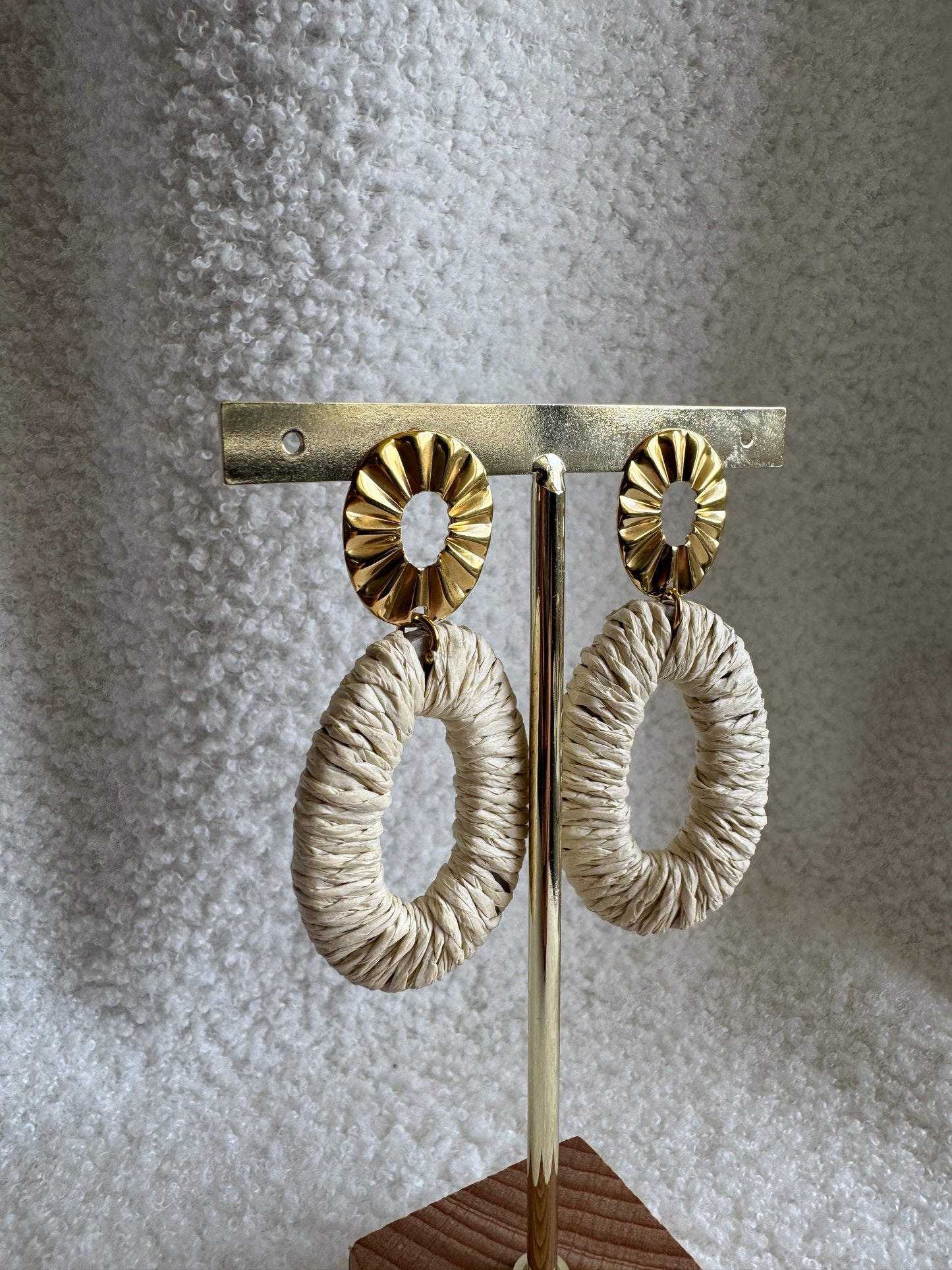 Boucles d'oreilles osier acier inoxydable