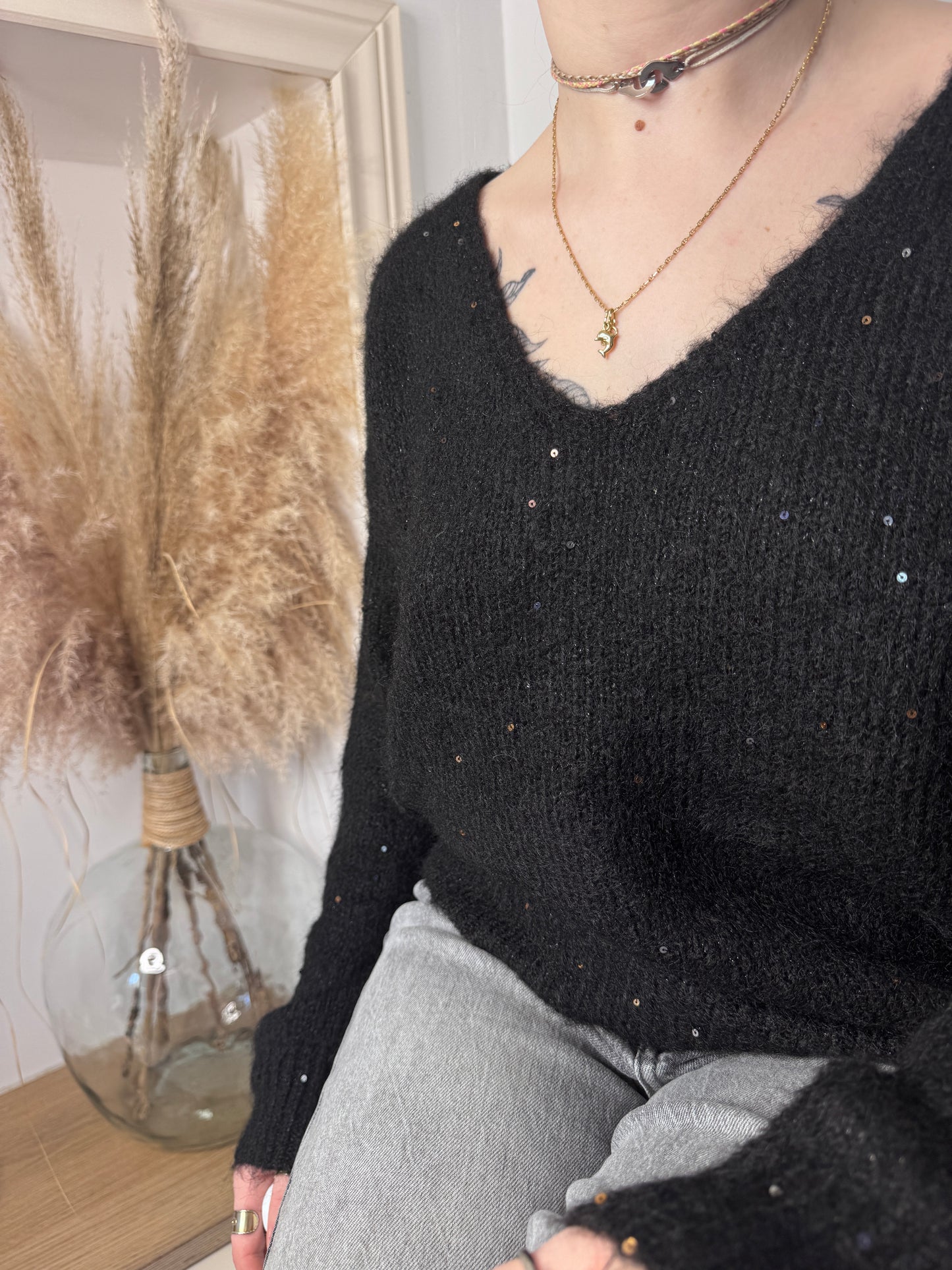 Pull paillettes