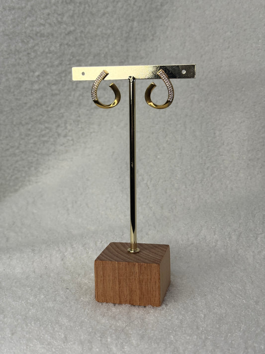 Boucles strass acier inoxydable