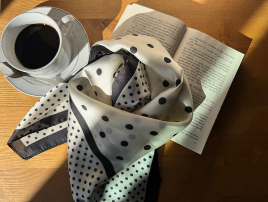 Foulard soie pois