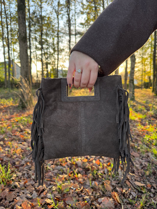 Sac à main cuir chocolat
