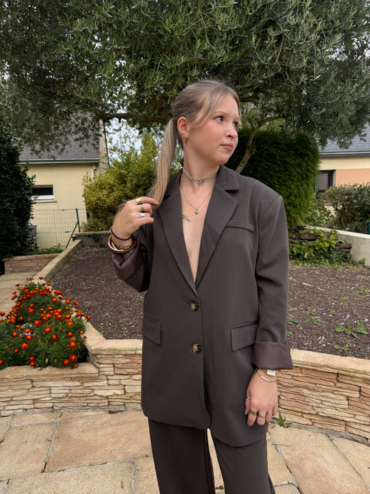 Blazer croisé choco