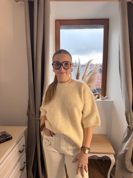 Pull dos nu dentelle