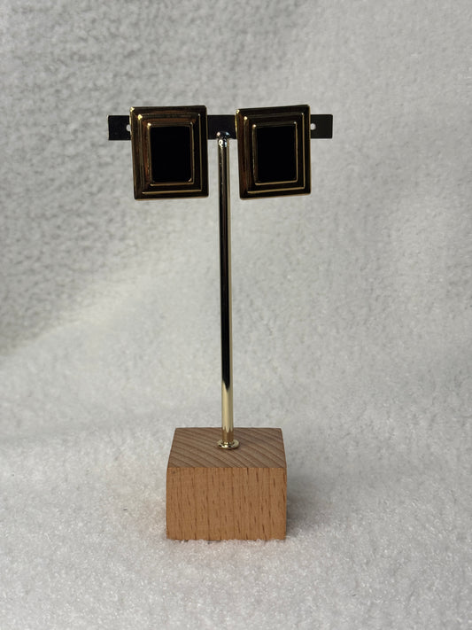 Boucles carrés noirs acier inoxydable