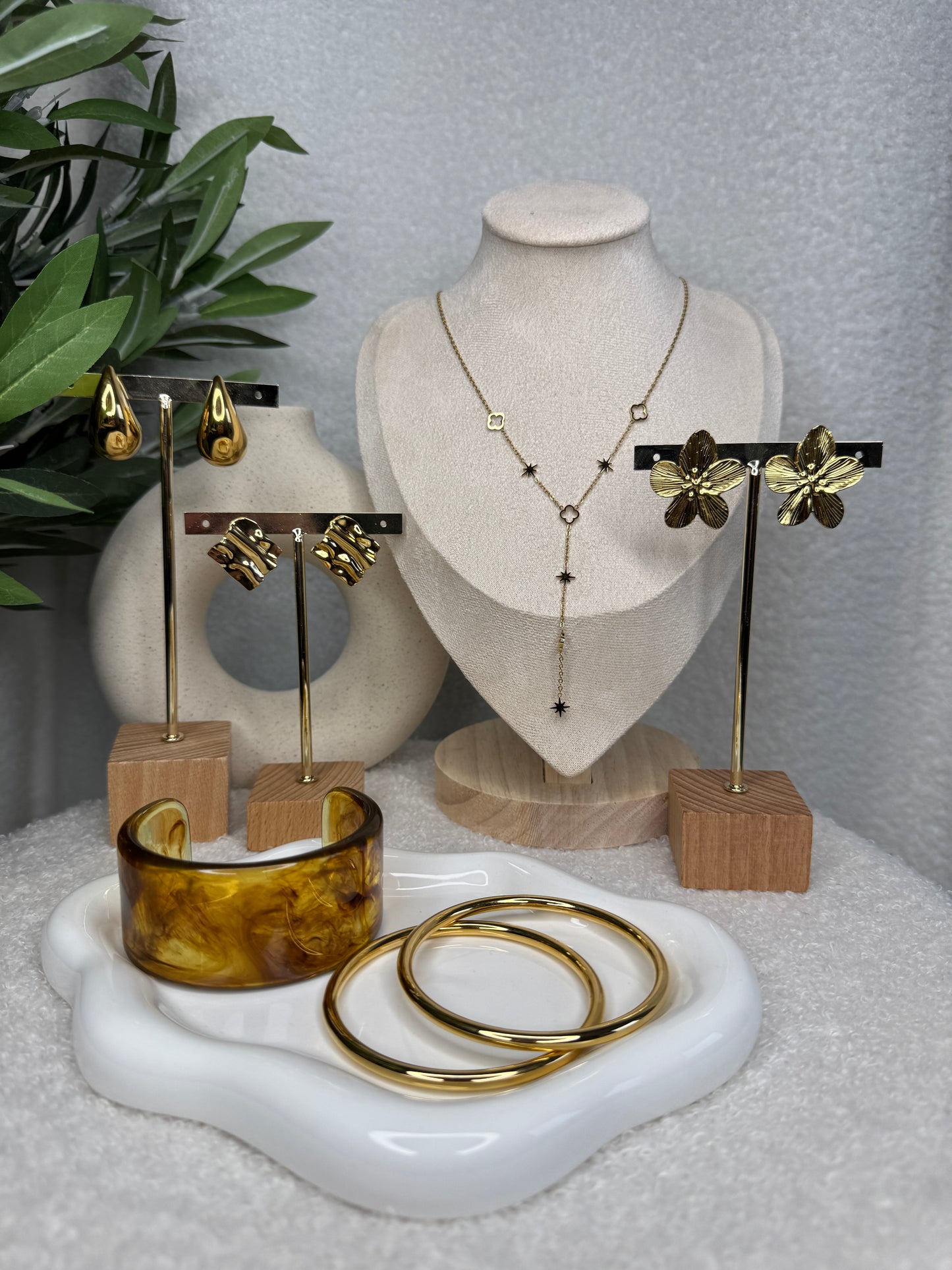 Boucles d'oreilles gouttes acier inoxydable