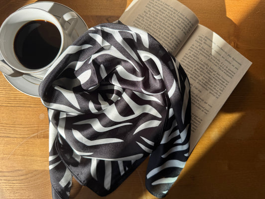 Foulard soie zébré