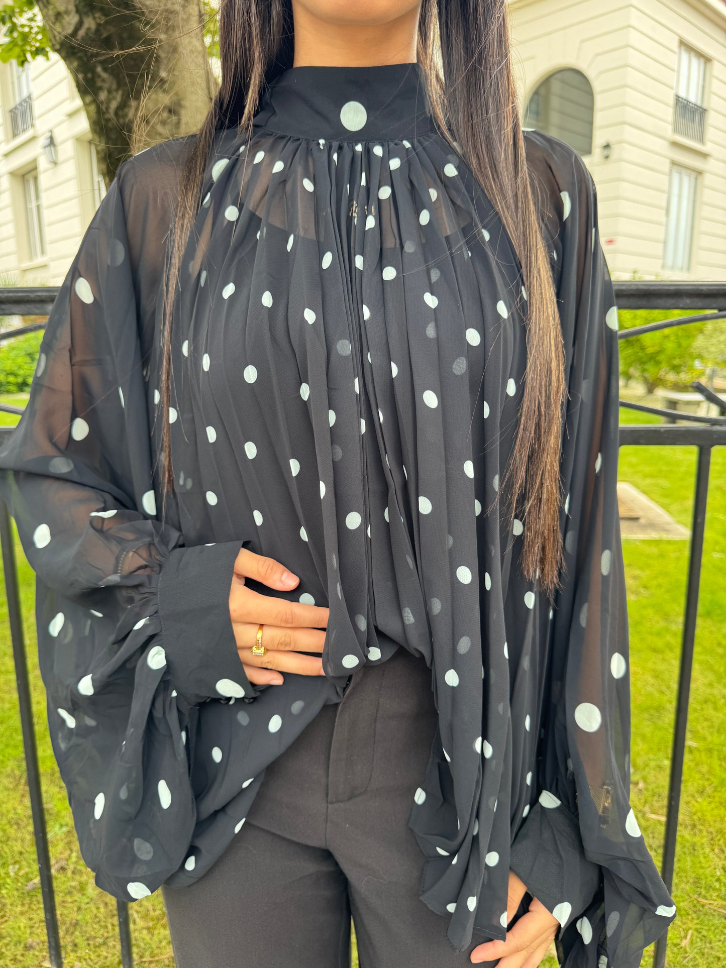 Blouse à pois